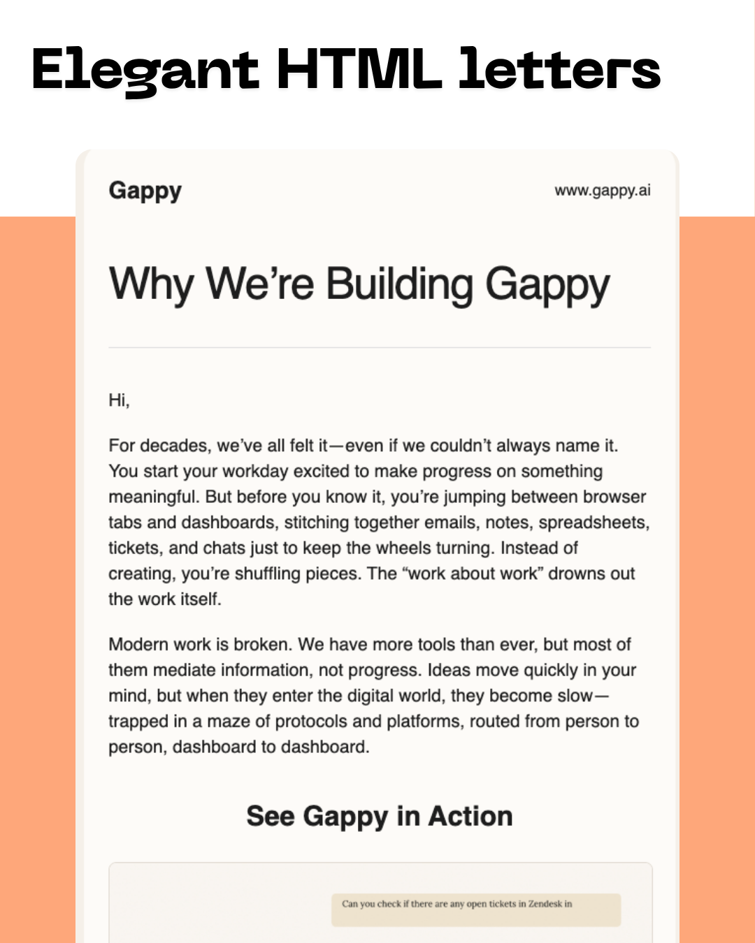 A collage of authentic-looking founder letter emails